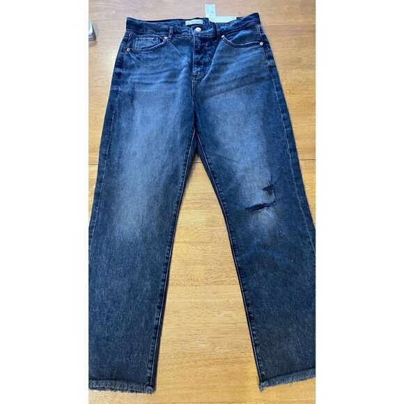 LOFT THE STRAIGHT CROP HIGH RISE JEANS NEW WOMENS SIZE 28 - Picture 2 of 11